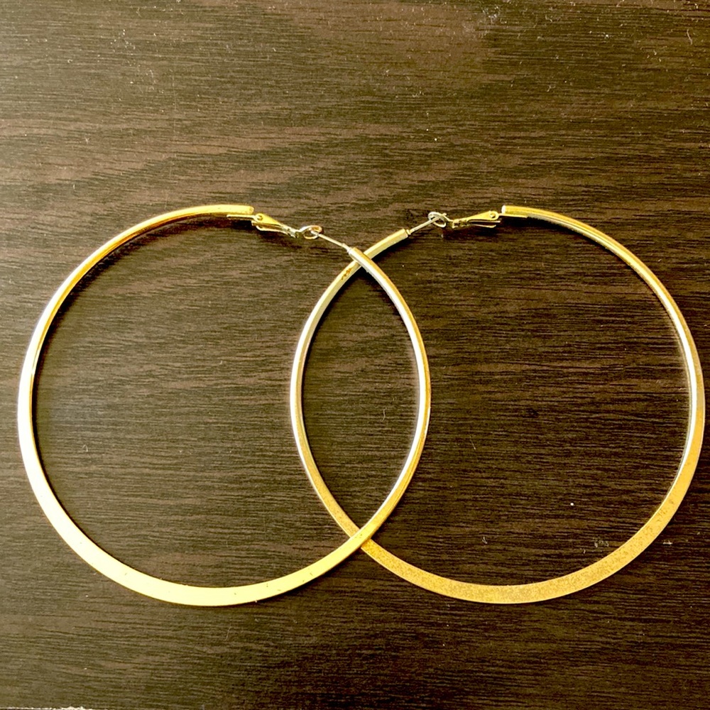 Big Gold Ring Earrings